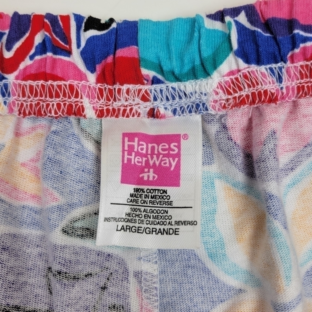 Vintage 90s Hanes Her Way Floral Shorts L - Picture 3 of 4